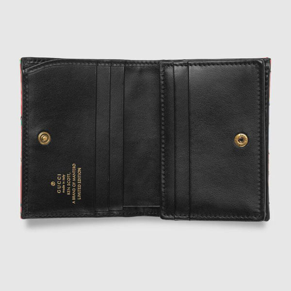 海外限定◆グッチ ケンスコット 財布 偽物 大輪の花々が咲く エピローグ◆Ken Scott x グッチ コラボ◆GG カードケース◆全2色 466492 UAIDE 1056