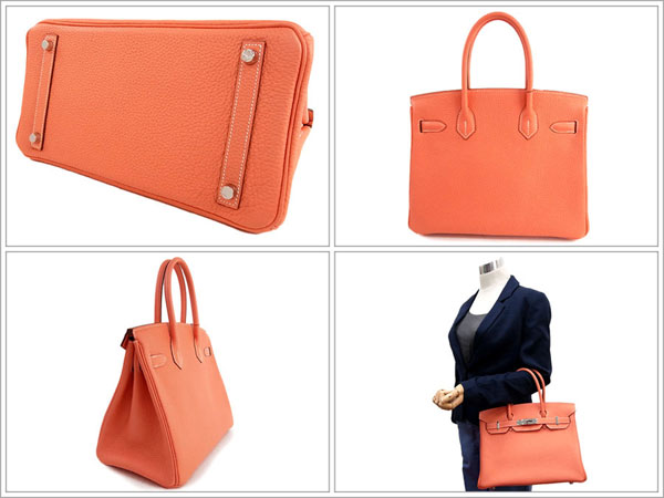 エルメス バーキン 30 cm ハンドバッグ クレヴェット×シルバー金具 トリヨンクレマンス Q刻印 エルメス Birkin バッグ
