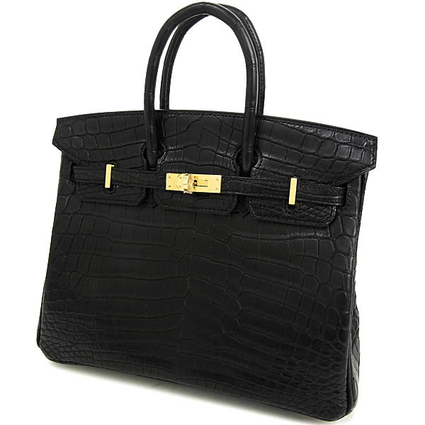 エルメス バーキン 25 cm ブラック×ゴールド金具 Q刻印 QL28-GZ