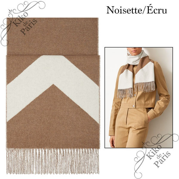エルメス スカーフ 偽物 ギフトにも♪ Hermes Casaque Chevron カシミヤ マフラー H259065S