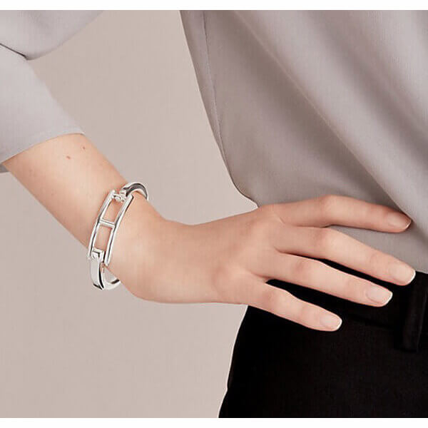 【エルメス】★Bracelet Clap エルメス コピー シルバー ブレスレット H109530B