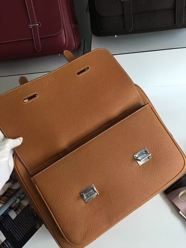 エルメス コピー サック ド ヴォヤージュ スティーブ 45 BROWN パラジウム金具 Ｌ刻印 OA709656