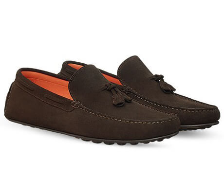 16AW【新作】エルメススーパーコピー Hermes Leonard モカシン ブラウン スエード