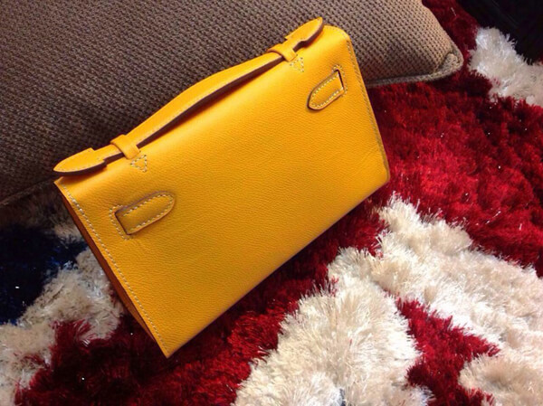 エルメス ハンドバッグ ポシェットケリー ミニ ソー金具 N刻印 Orange