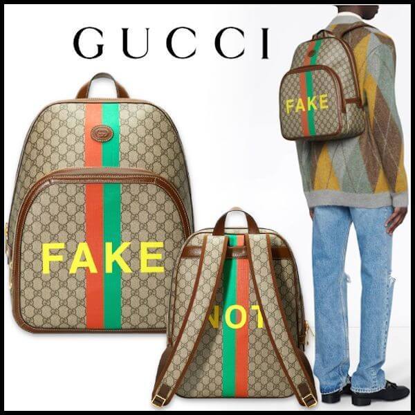 "グッチ FAKE NOT コピー" グッチ リュック プリント ミディアムバックパック 6366542GCCG 21AW新作