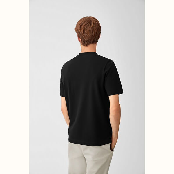★エルメス★エルメス Tシャツ メンズ コピー 贈り物に最適 Hロゴ付 ラウンドネックコットンTシャツ