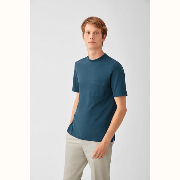 ★エルメス★エルメス Tシャツ メンズ コピー 贈り物に最適 Hロゴ付 ラウンドネックコットンTシャツ