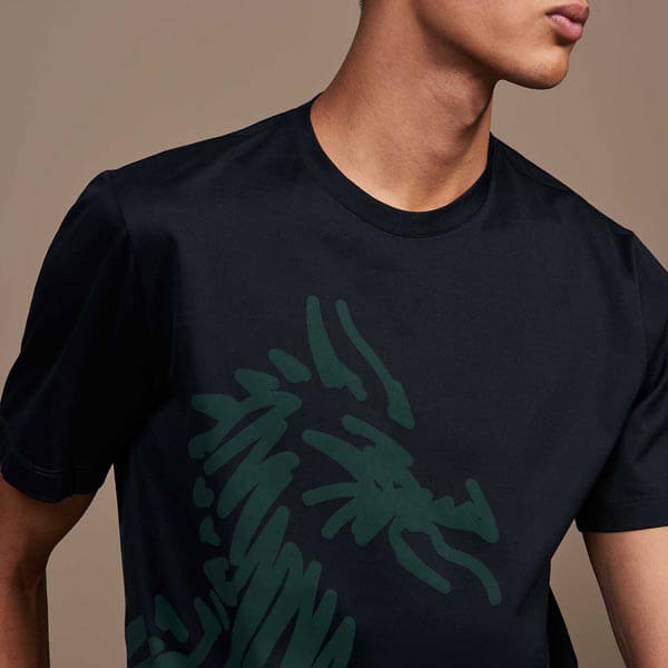 【エルメス】エルメス Tシャツ メンズ コピー コットン ドラゴンモチーフ ラウンドネックTシャツ 6色カラー展開 《