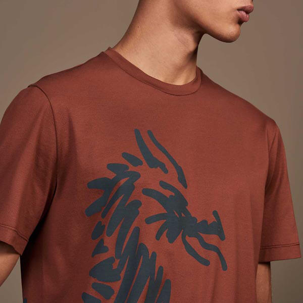 【エルメス】エルメス Tシャツ メンズ コピー コットン ドラゴンモチーフ ラウンドネックTシャツ 6色カラー展開 《