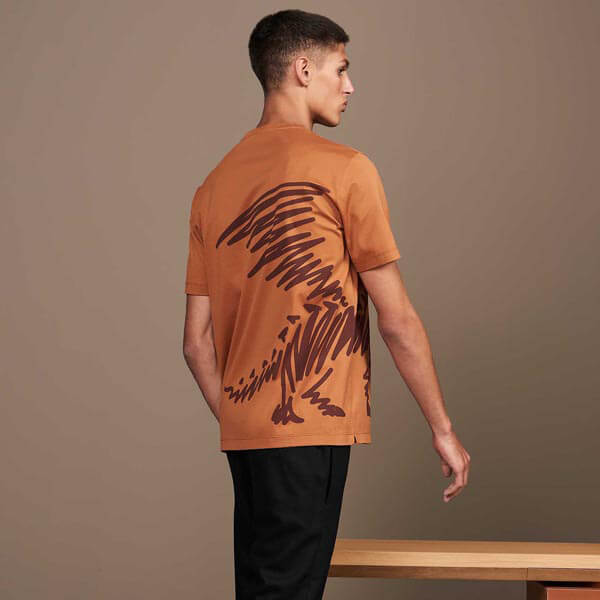 【エルメス】エルメス Tシャツ メンズ コピー コットン ドラゴンモチーフ ラウンドネックTシャツ 6色カラー展開 《