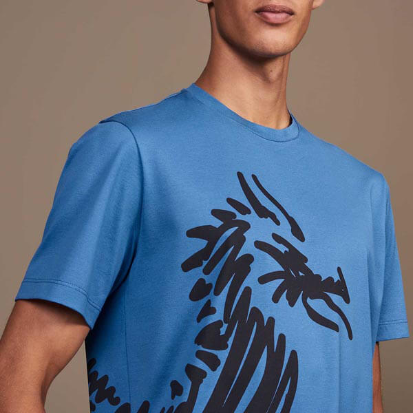 【エルメス】エルメス Tシャツ メンズ コピー コットン ドラゴンモチーフ ラウンドネックTシャツ 6色カラー展開 《