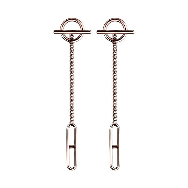 エルメス 円高還元! Echapee エルメス 18K ローズゴールドピアス コピー H219592B 00