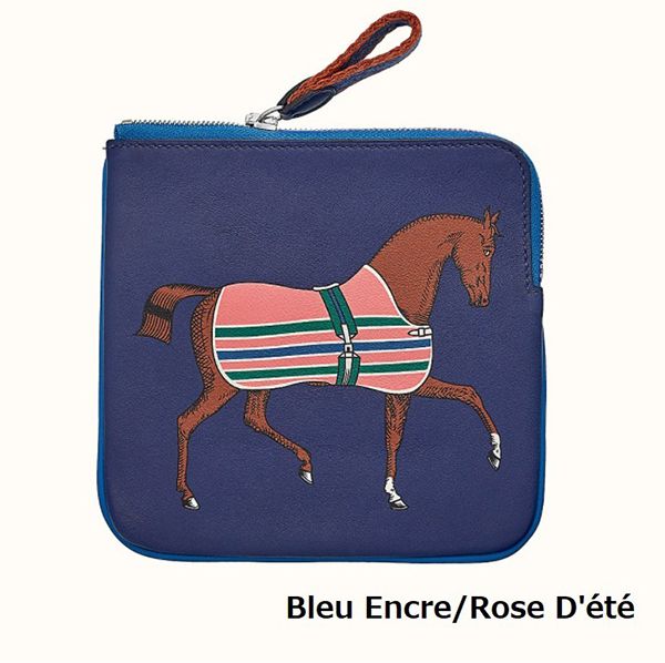 新作限定 エルメス カレポケット コピー馬柄レザーポーチH077637CKAA
