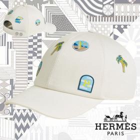 22春夏◆ エルメス キャップ コピー帽子 白 Ｔシャツ ハーフパンツ H221055Nv9059