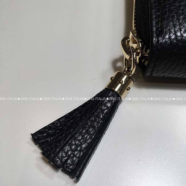 グッチ 偽物 財布 グッチ☆SOHOフリンジタッセル付♪レザーラウンドジップ長財布