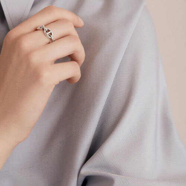 シェーヌダンクル 偽物 エルメス シェーヌダンクル リング コピー Bague Chaine D\'Ancre EnchaineeリングPM