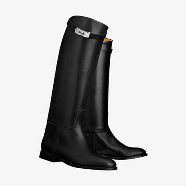 上質新作 エルメススーパーコピー Jumping boot ローヒール ロングブーツ