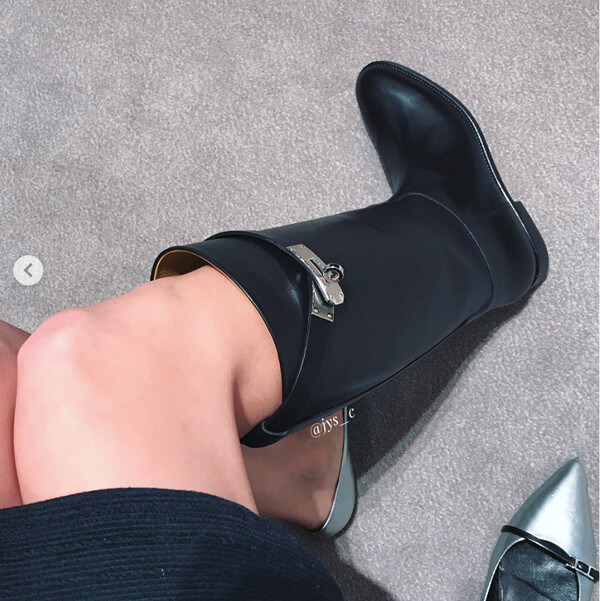 上質新作 エルメススーパーコピー Jumping boot ローヒール ロングブーツ