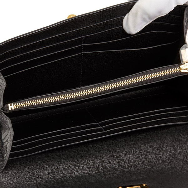 エルメス 財布 メンズ クロコダイル 偽物 入手困難 エルメス Kelly マットアリゲーター ブラック x ゴールド
