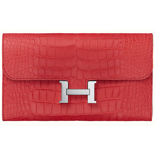 エルメス 財布 偽物 クロコダイル*多色展開*◆Hermes◆大人リュクス☆ロングウォレット Constance H063623CD89