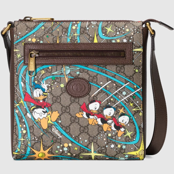 ディズニー×グッチドナルドダック バッグ 偽物★グッチ×Disney★メッセンジャー バッグ★