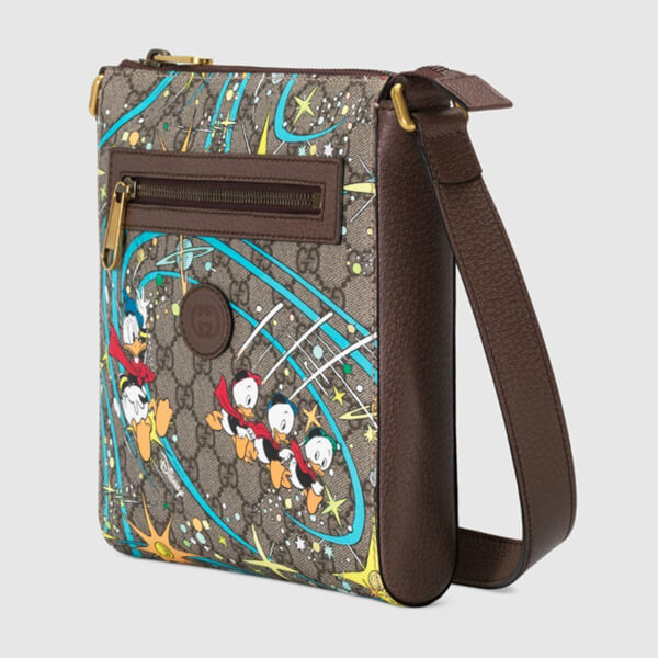ディズニー×グッチドナルドダック バッグ 偽物★グッチ×Disney★メッセンジャー バッグ★