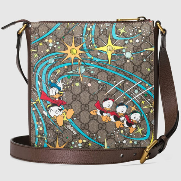 ディズニー×グッチドナルドダック バッグ 偽物★グッチ×Disney★メッセンジャー バッグ★