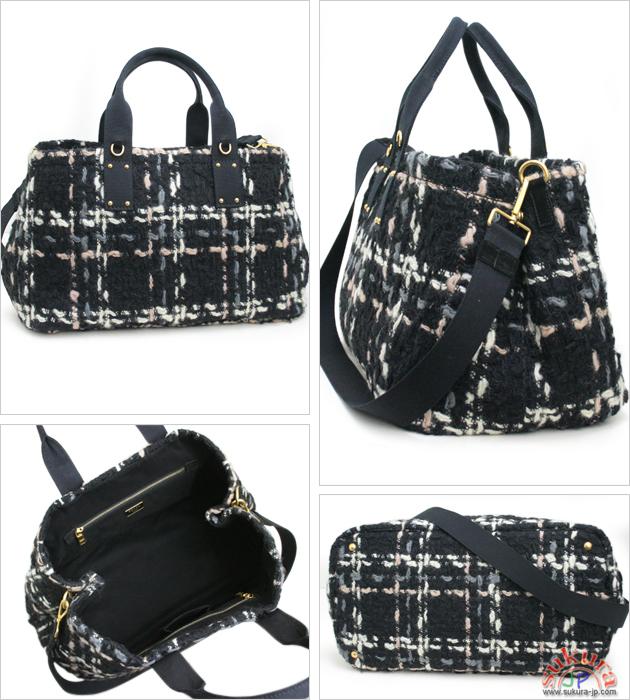 プラダトートバッグ　ツイード　BR2042 SHOPPING NERO TWEED
