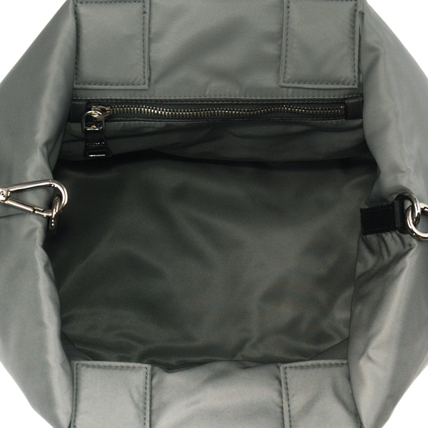 プラダ TESSUTO DOUBLEストラップ付きリバーシブルトートバッグ BN1959 TES.DOUBLE ARDESIA+ACCIAIO