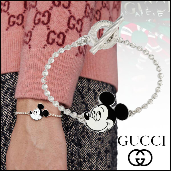 ディズニー×グッチドナルドダック コピー グッチ x DISNEY ディズニーコラボ ミッキー ブレスレット 609588 J89L0 