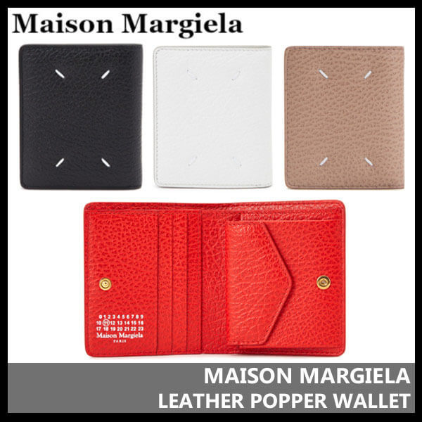 マルジェラ 財布 偽物 メゾンマルジェラ LEATHER POPPER WALLET S56UI0140 P0399 T8013