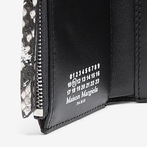 マルジェラ 財布 コピー『Maison Margiela メゾンマルジェラ』４ステッチ三つ折り財布パイソン S56UI0136P3610H7168