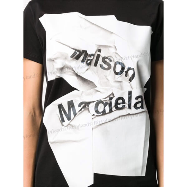 SALE21SS★メゾンマルジェラ Tシャツ コピー★ロゴ Tシャツ