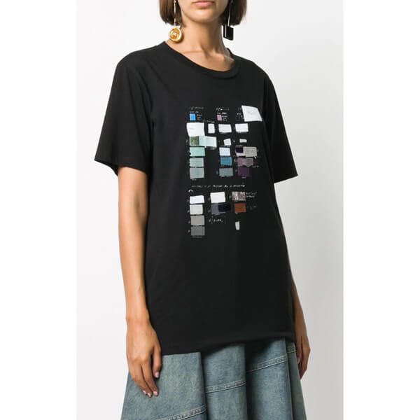 メゾンマルジェラ Tシャツ 偽物 プリント Tシャツ ホワイト レディース