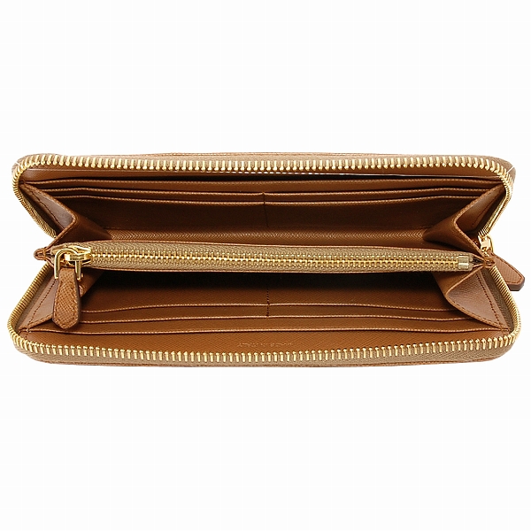 プラダ SAFFIANO OROラウンドファスナー長財布 1M0506 SAF.ORO CARAMEL
