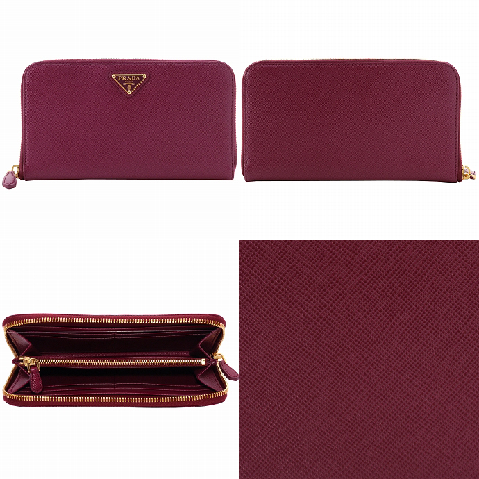 プラダ SAFFIANO OROラウンドファスナー長財布 1M0506 SAF.ORO(G) AMETISTA