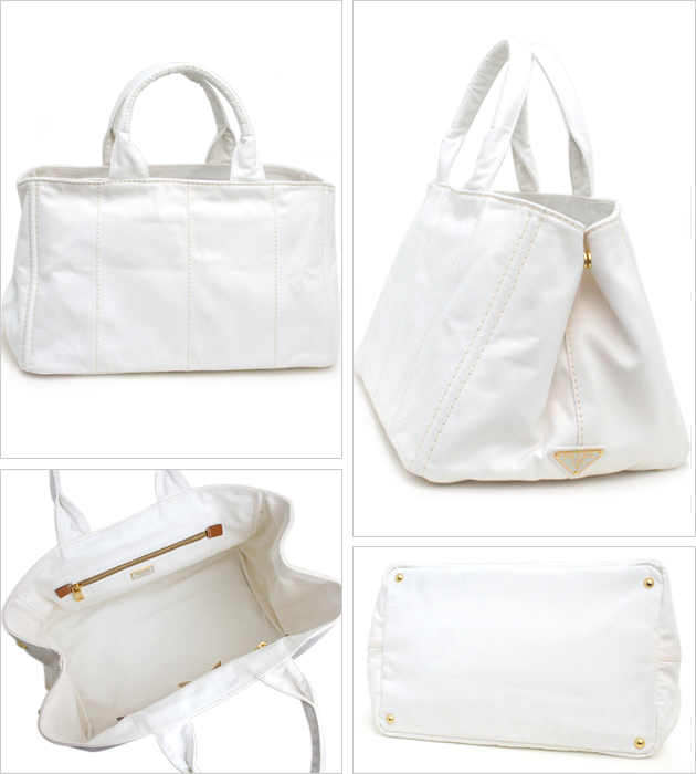 PRADA　トートバッグ PANNA　キャンバス　B1872B　CANAPA　ホワイト
