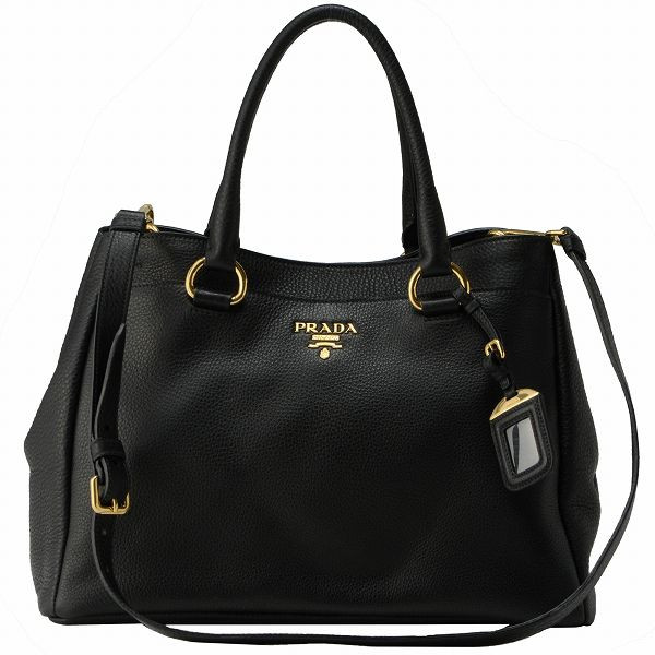 プラダ VITTELO DAINOストラップ付きハンドバッグ BR4393 VIT.DAINO NERO