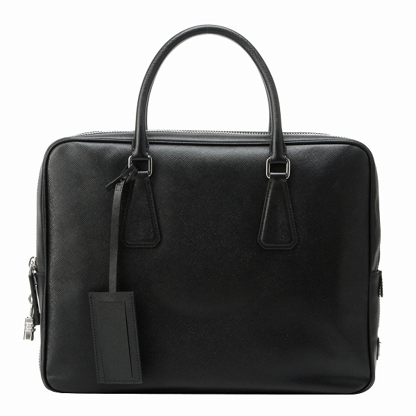 プラダ SAFFIANO TRAVEL南京錠付きビジネスバッグ VS0305 SAF.TRAVEL NERO