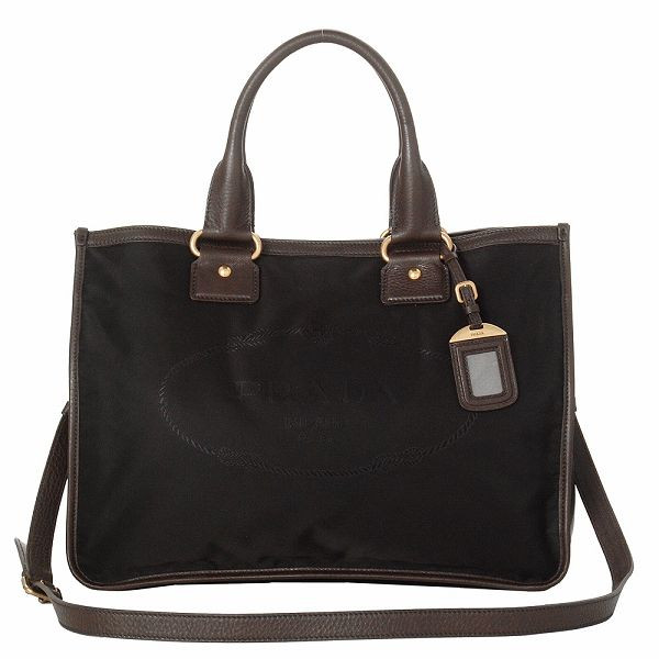 プラダ 秋冬NYLON JACQUARD NAPPAストラップ付きトートバッグ BR4794 NYLON