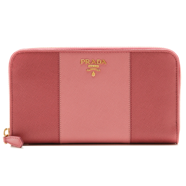 プラダ レザー ラウンドファスナー長財布 TAMARIS+CAMELIA