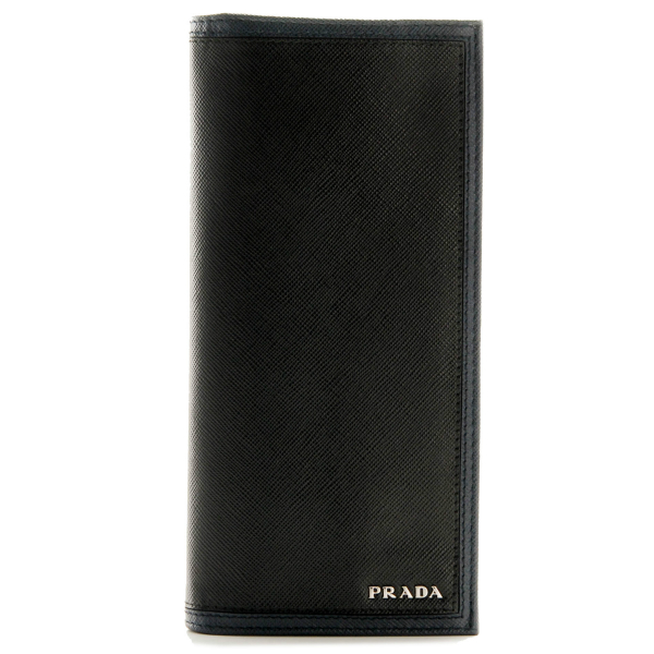 プラダ カーフ メンズ 二つ折り長財布 2M0836 QIK G52