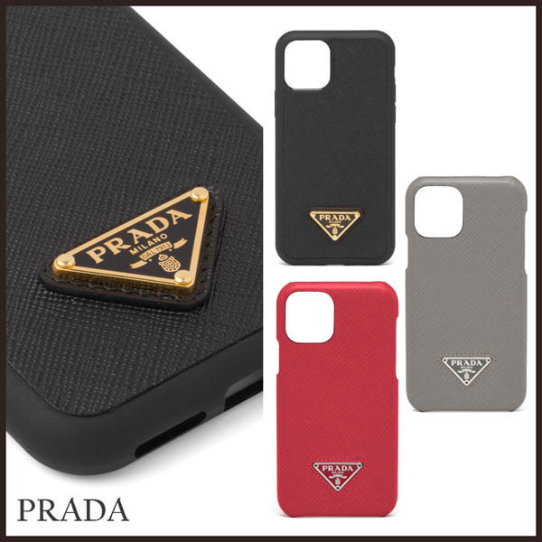 プラダ ケース コピー トライアングルロ レザーiPhoneケース【PRADA】