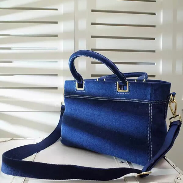 プラダ カナパ コピー DENIM ロゴプリントキャンバストートバッグ DENIM BN2069 AJ6 157