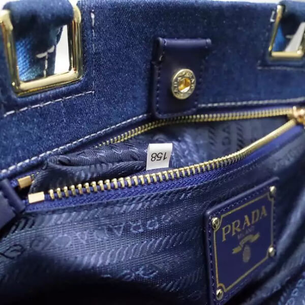 プラダ カナパ コピー DENIM ロゴプリントキャンバストートバッグ DENIM BN2069 AJ6 157