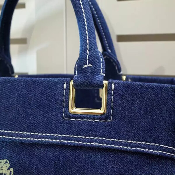 プラダ カナパ コピー DENIM ロゴプリントキャンバストートバッグ DENIM BN2069 AJ6 157