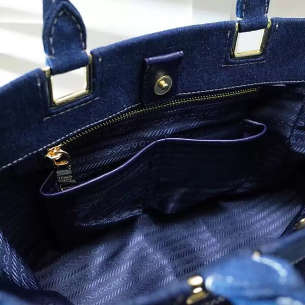 プラダ カナパ コピー DENIM ロゴプリントキャンバストートバッグ DENIM BN2069 AJ6 157