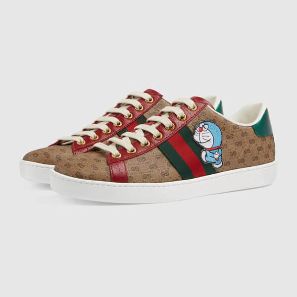 グッチ ドラえもん スニーカー コピーコラボ ★DORAEMON グッチ★ エース 655034 2SZ10 9765