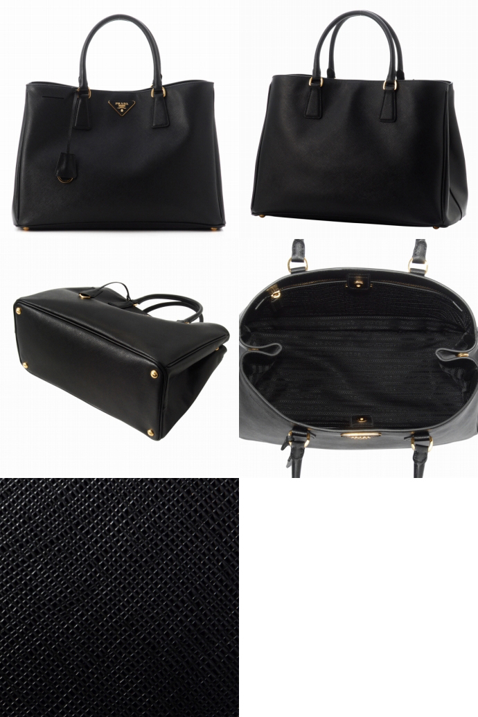 プラダコピー SAFFIANO LUXロゴプレート付きハンドバッグ BN1844