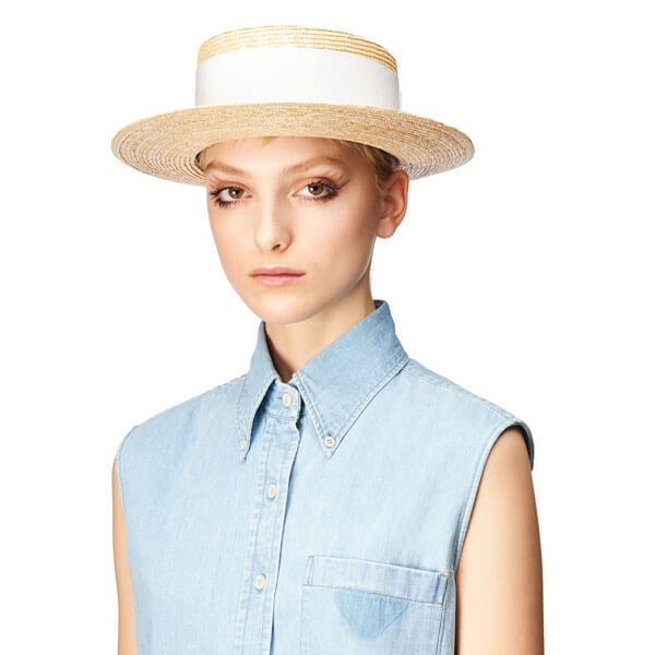 海外限定【PRADA】プラダ キャップ コピー 爽やかなとリボン付き麦わら帽子 1HC034_2BDL_F0B67
